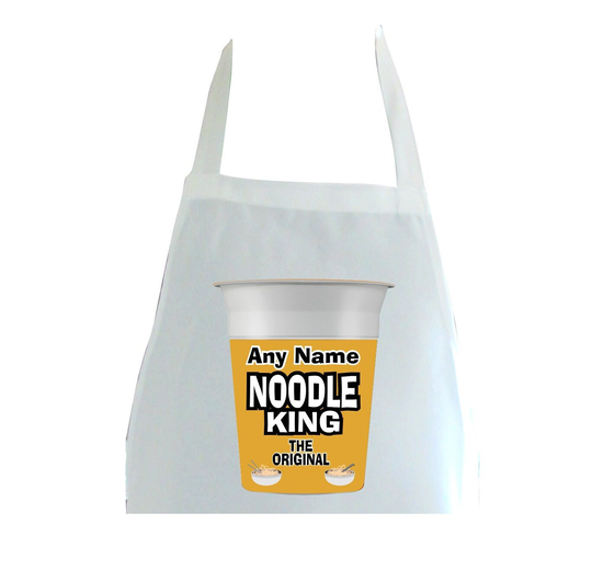 Personalised Noodle King Print Adults Apron