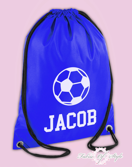 Personalised Any Name Ball Girls Boys Back To Drawstring Bag Pe Gym Gym Sack School Kids