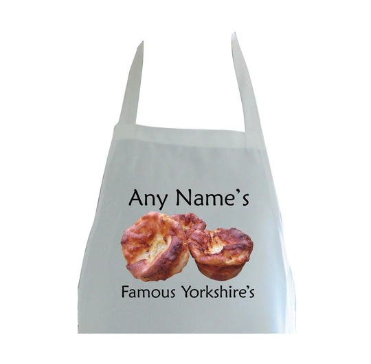 Personalised Famous Yorkshire Puddings Print Adults Apron