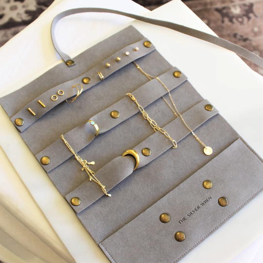 Jewelry Roll, Travel Case Organizer, Holder, Keeper, Wrap For Jewelry, Gifts Her, Birthday
