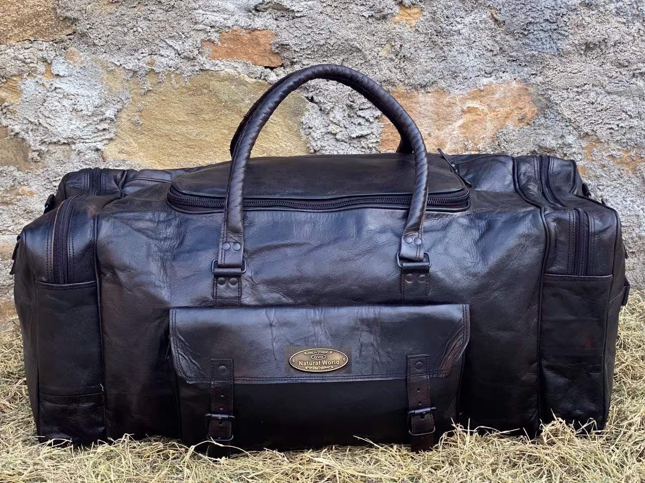 Leather Duffel Bag Gym Overnight Traveler Luggage Best For Boys