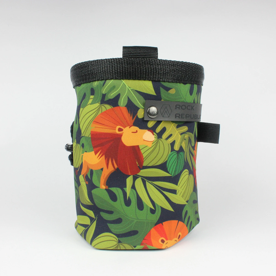 Lions Softshell Chalk Bag With Fleece Lining, Indoor Outdoor Climbing Bag, Vegan, Kreide Beutel, Sac De Craie