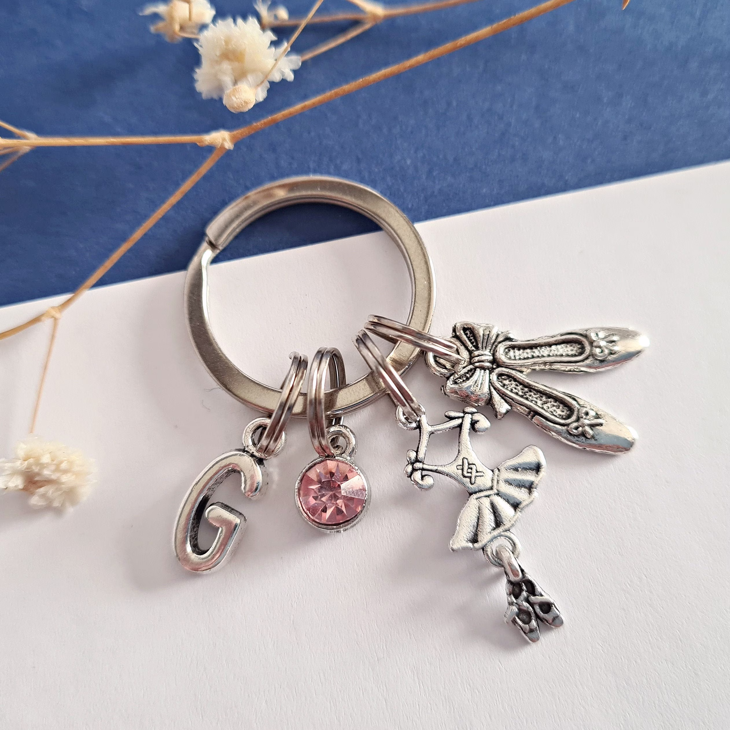 Personalised Ballerina Keychain, Theme Gift, Dance Bag Charm, Ballet Dancer Gift Ideas