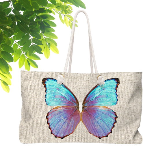 Blue Butterfly Tote Bag For Women Butterfly Gifts Aesthetic Cute Weekender Large Beach For Her