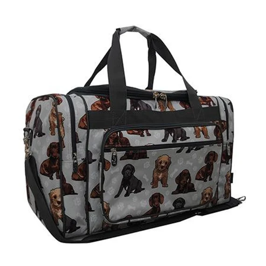 Duffel/Overnight Bag/Gym Bag - Puppy Print Personalized/Monogrammed