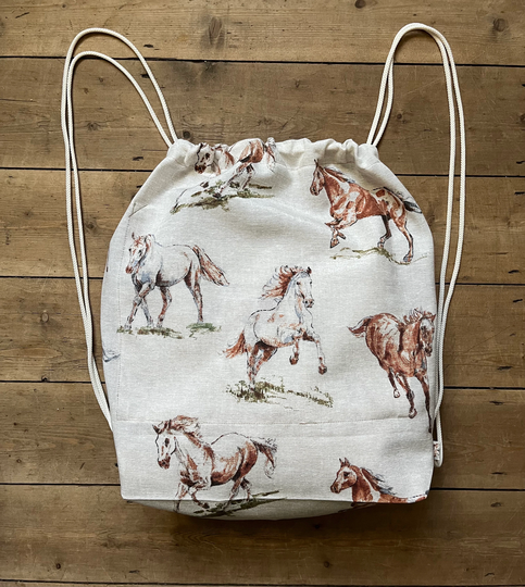 Horses Drawstring Bag, Sport Gym Sack, Various Activities Pe Canvas Drawstring Bag, Gift Idea