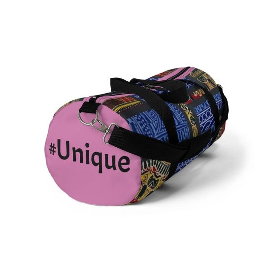 Textile Art Print Bag, Duffel Bag, Gym Yoga Travel Unique Small & Large Sizes | Light Pink