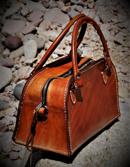 Beautiful Custom Leather Satchel Bag - Lined With High Quality Leather