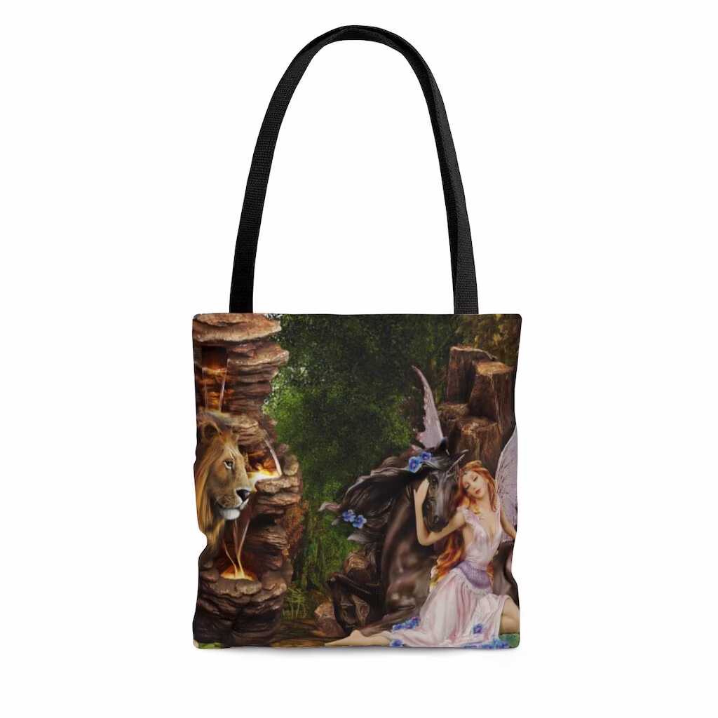 Ladies High Quality Fantasy Fairy Design Large Tote Bag Shopping Beach