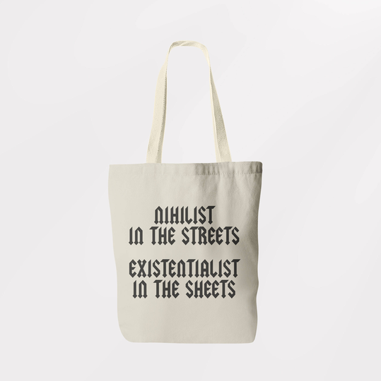 Nihlist in The Streets Tote Bag/Shoulder Book Shopping Sachel Graphic Logo Eco Friendly