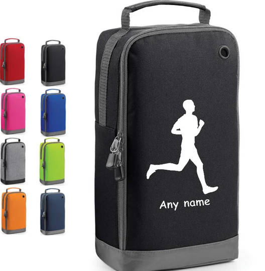 Personalised Running Boot Shoe Bag Accessory Kit Men's Boys Great Gift