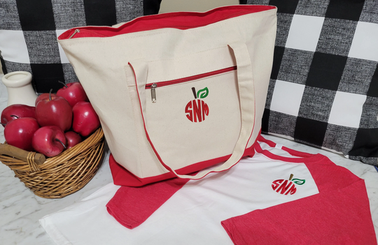 Embroidered Tote Bag-Teacher Tote - Bridesmaid Tote, Monogram Tote Bag, Handbag, Christmas Gift, For Coworker