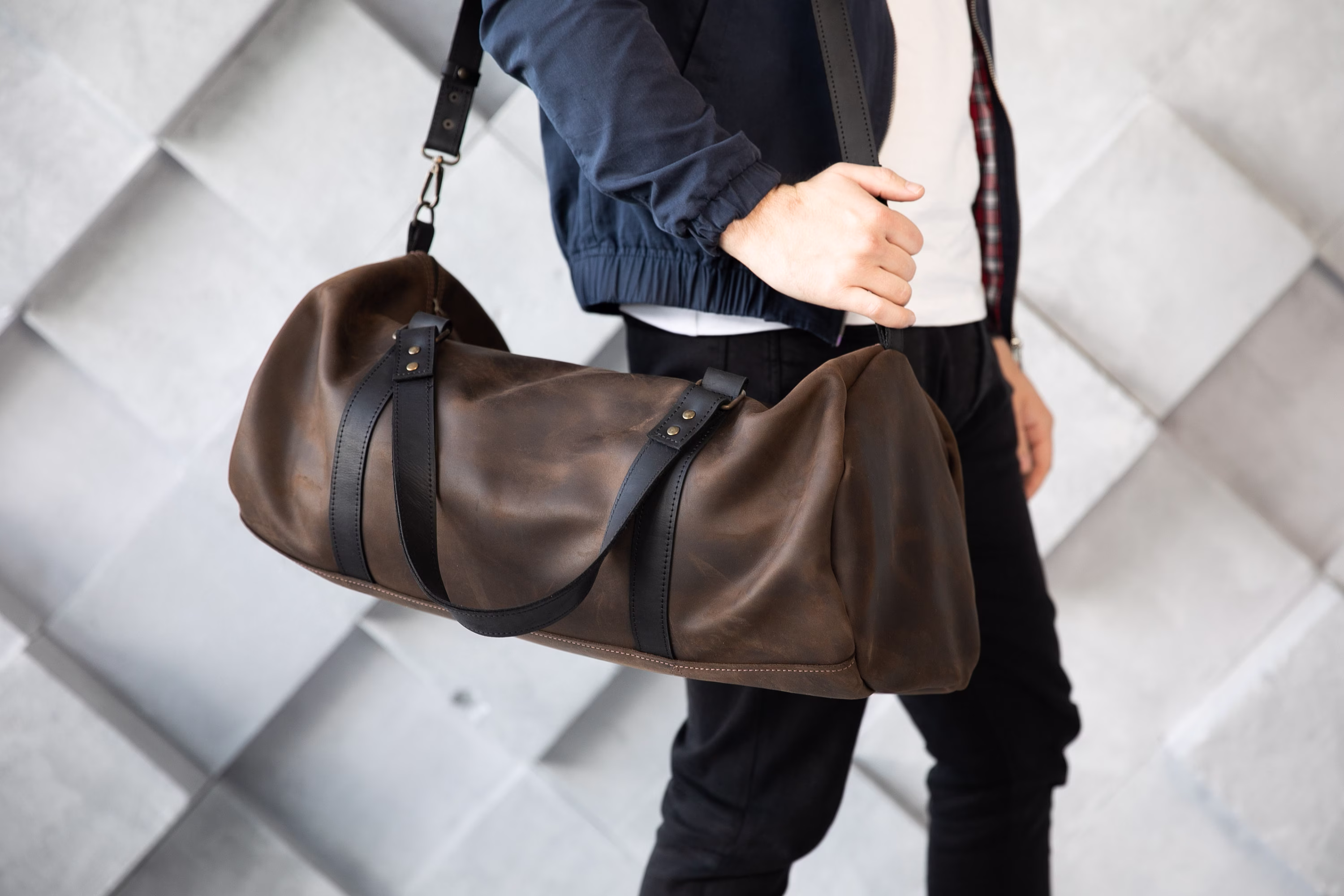 Leather Duffle Bag, Duffle Bag For Men, Small Leather Bag, Personalized Weekender Bag, Leather Travel Bag, Gym Men, Custom