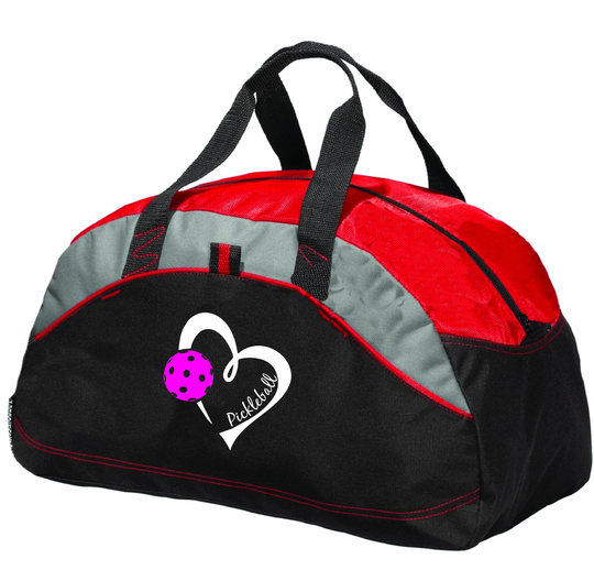 Heart With Pickleball Duffel Bag - For Gear Sport Tote Gear