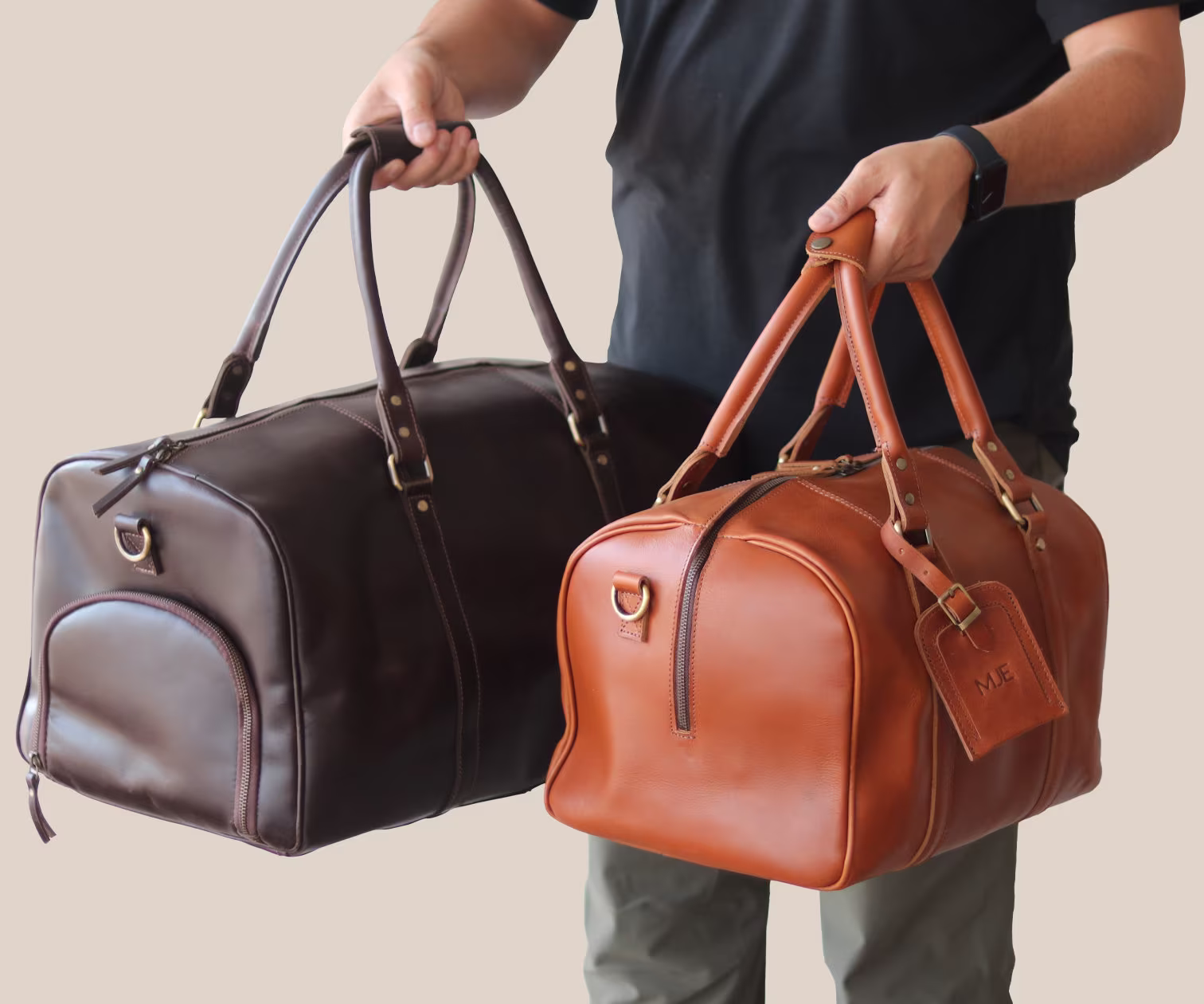 Leather Duffle Bag, Mens Weekend Bag, Perspnalized Duffel Bag, Leather Holdall Overnight Gym Bag For Men, Gift