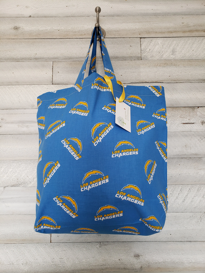 La Chargers Reusable Cloth Shopping Tote Bag, Fabric Market Store Gift Grocery Eco Friendly Bag