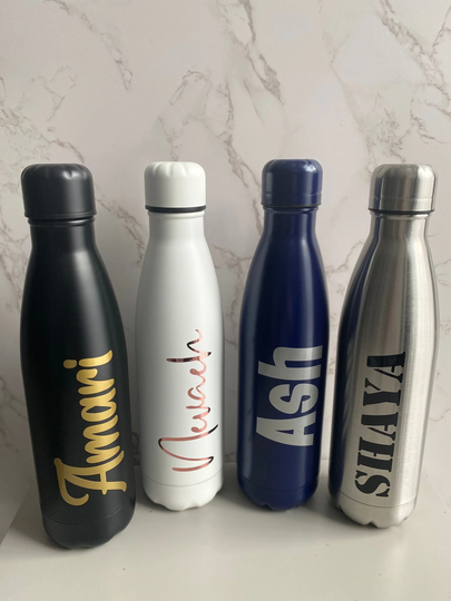 Personalised Water Bottle Doubled Walled, Gym Bottle, Hot & Cold Liquids An All Occasion Gift