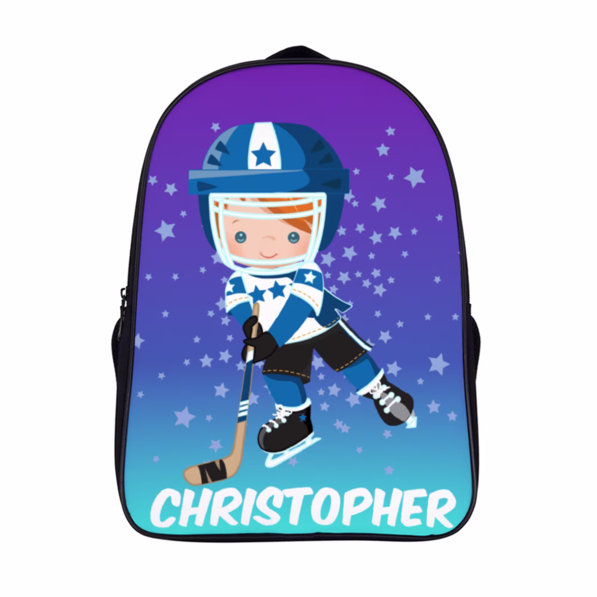 Personalised Ice Hockey Backpack For Boys - Kids Back Pack Personalized Boys- Sports Bag