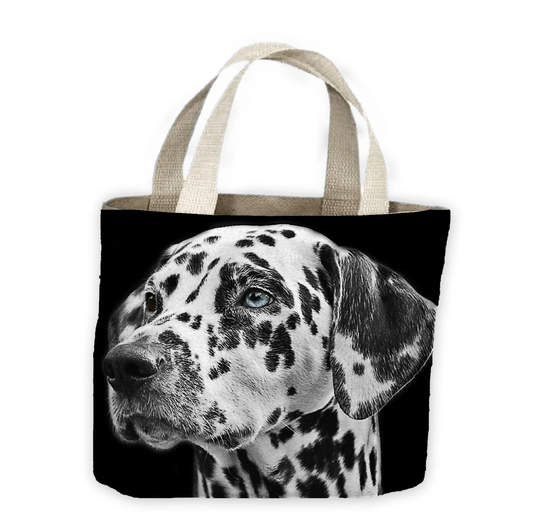 Dalmatian Head Tote Shopping Bag For Life - Pet Dog Dalmatians