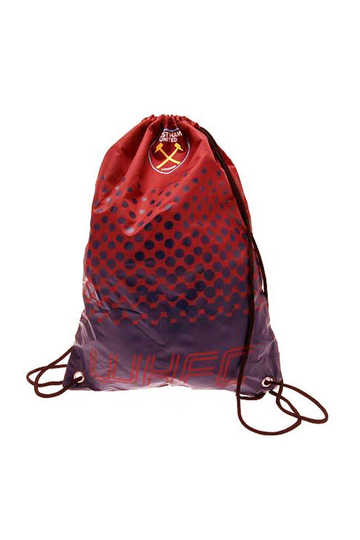 West Ham FC Official Fade Football Crest Drawstring Sports Gym Bag