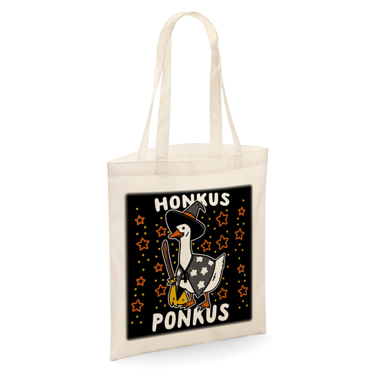 Honkus Ponkus Funny Goose Tote Shopper Bag - Natural Colour