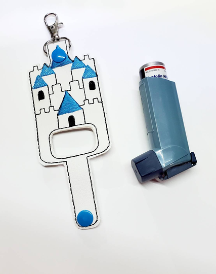 Castle, Princess Inhaler Holder Keychain, Girl Case