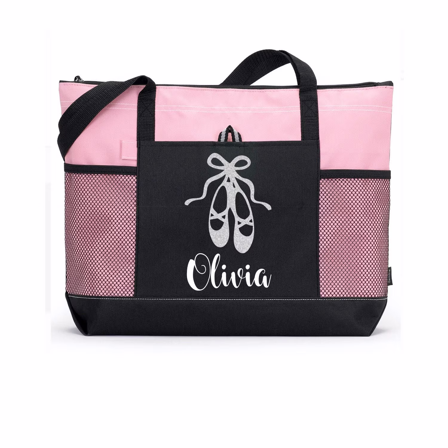 Personalized Dance Bag For Kids, Custom Gymnastics Bag, Ballet Bag Kids Christmas Hanukkah Gift For Kids Cheer Dancer