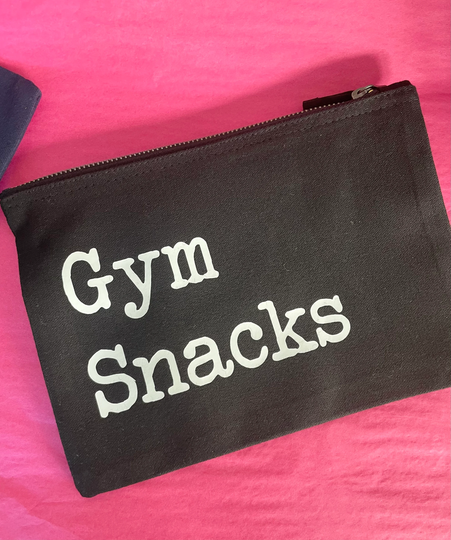 Gym Snacks Pouch Bag, Personalised Gym For Protein Bars Or Energy Drinks, Christmas Gift Lovers