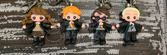 Ready To Ship Wizard Boy & Friends Custom Keychain