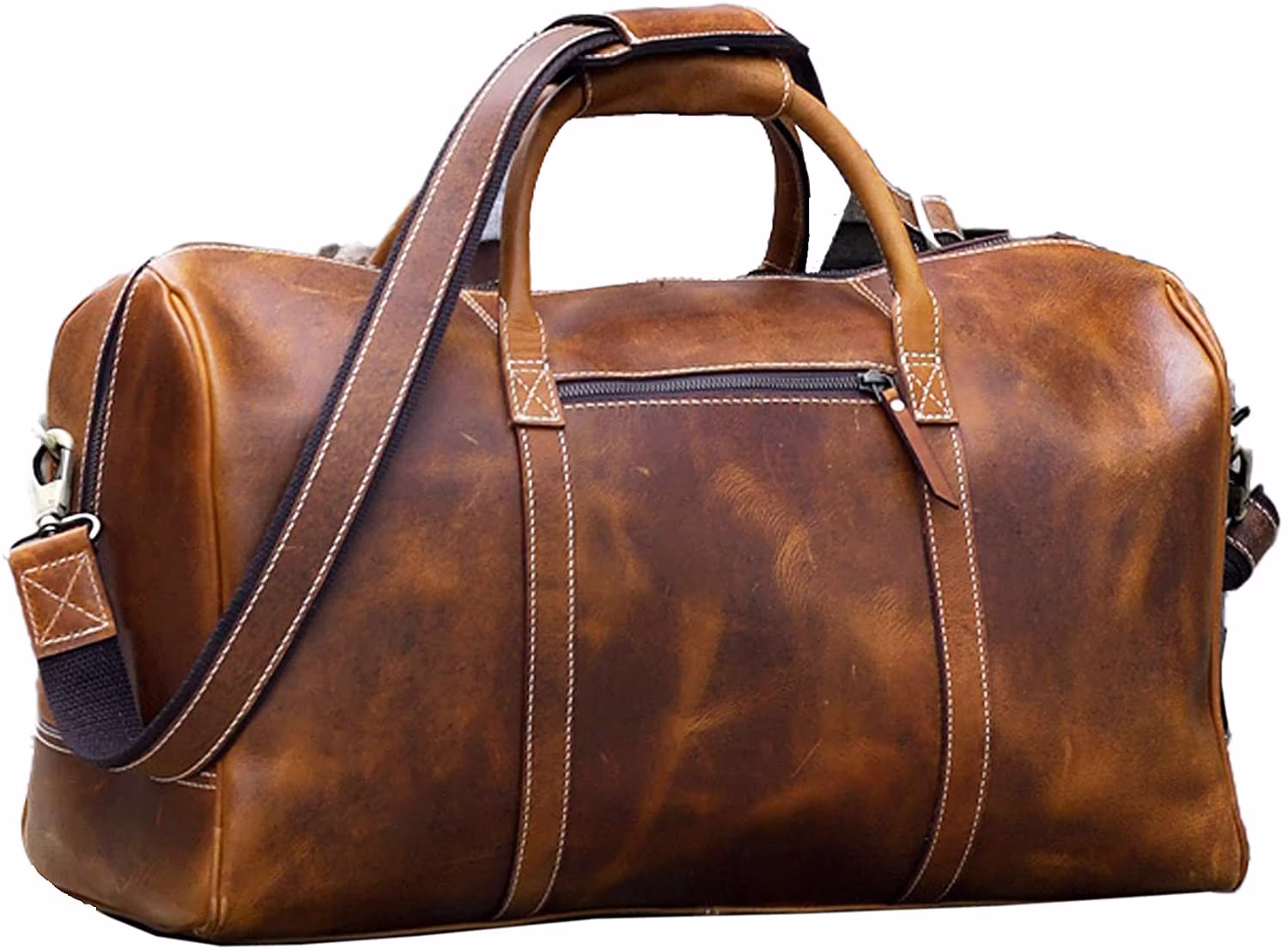 Personalized Mens Travel Bag, Full Grain Leather Duffel Monogrammed Duffle Weekend Luggage Bag, Unique Christmas Gifts, Carry-On Bag