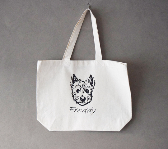 The Pet Collection | Custom Portrait Tote Bag Personalised Bags Dog Cat Valentine| Galentine
