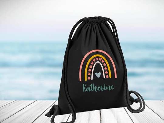 Back To School Bag, Personalised Drawstring Custom Name Pe Personalized Gym Swimming Kids Bag