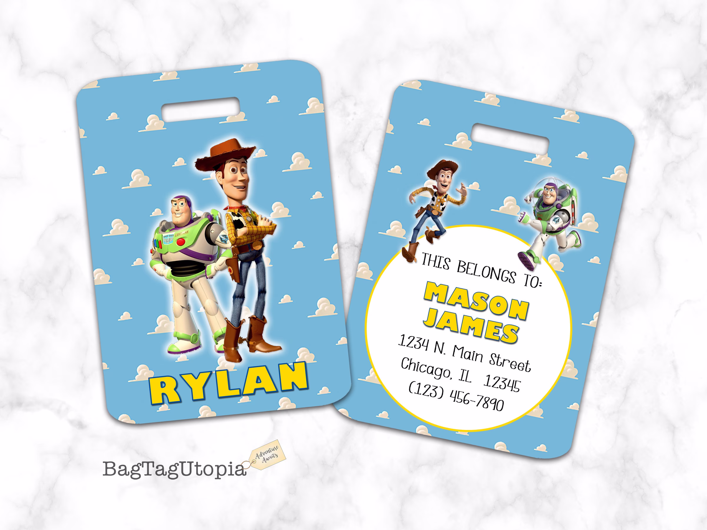 Toy Story Luggage Tag, Bag Personalized