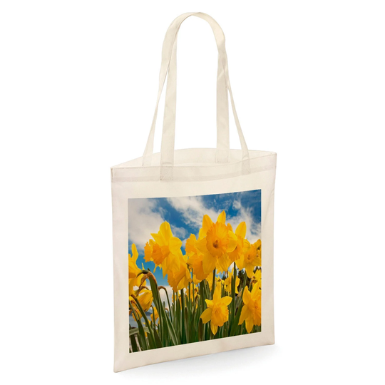 Daffodils Tote Shopper Bag - Natural Colour