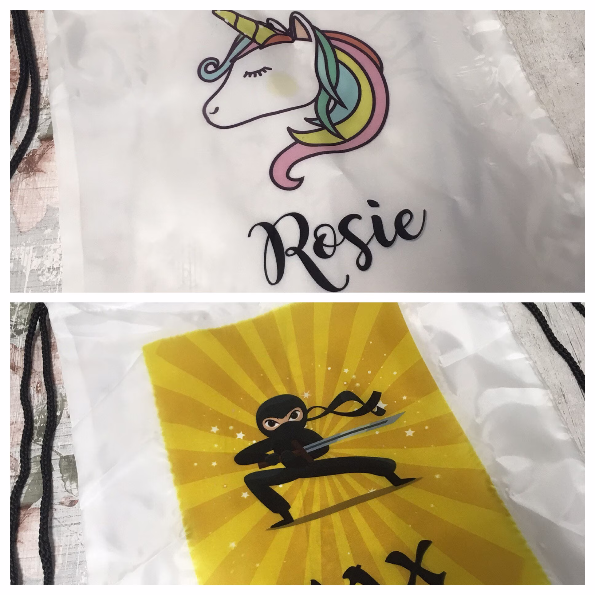 Personalised Bag, Drawstring Wedding Favour, School, Gym, Party Gift, Hen Party, Personsliaed Gym Bag