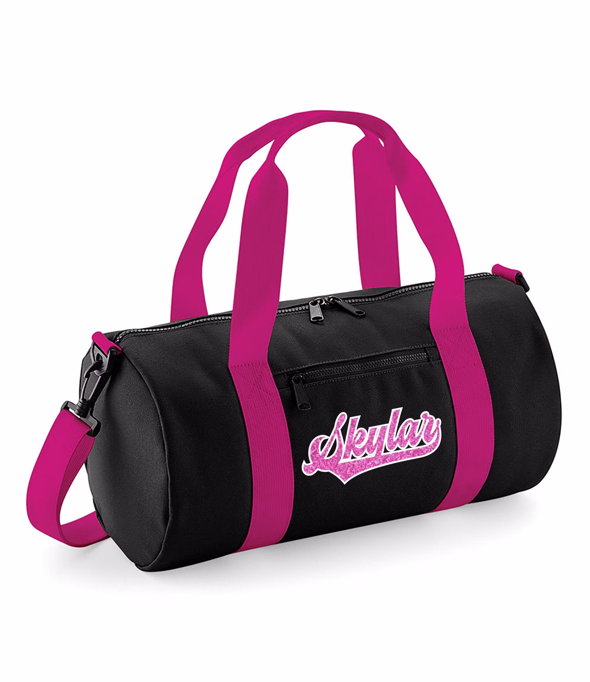 Personalised Weekend Overnight Bag, Custom Retro Style Ballet Bowling Gym Duffel Barrel Gift For Bridesmaids Flower Girl