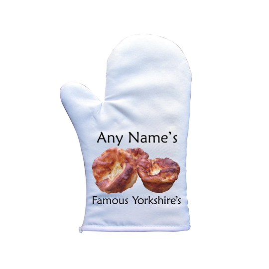 Personalised Yorkshire Puddings Print Single Oven Mitt