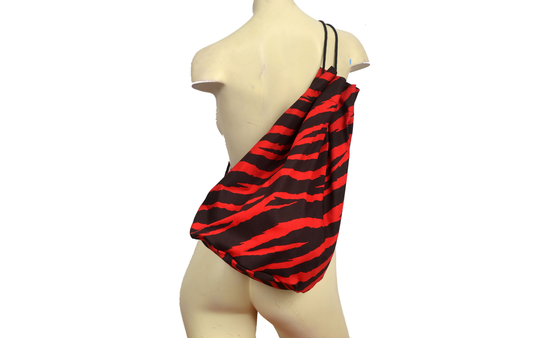 Drawstring Duffle Adjustable Backpack Zebra Print Punk Gothic Gym Bag Alternative