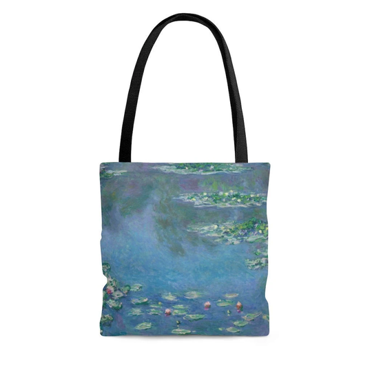 Ladies Womens High Quality Monet Lilies Print Large Tote Shopping Beach Bag