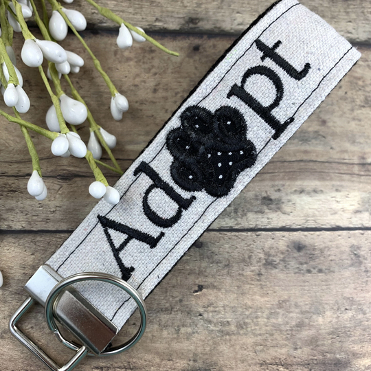 Adopt A Pet, Trending Now, Me, Dog Mom Keychain, Rescue Mom, Vet Tech Gift, Dog, Embroidered Cat Lover