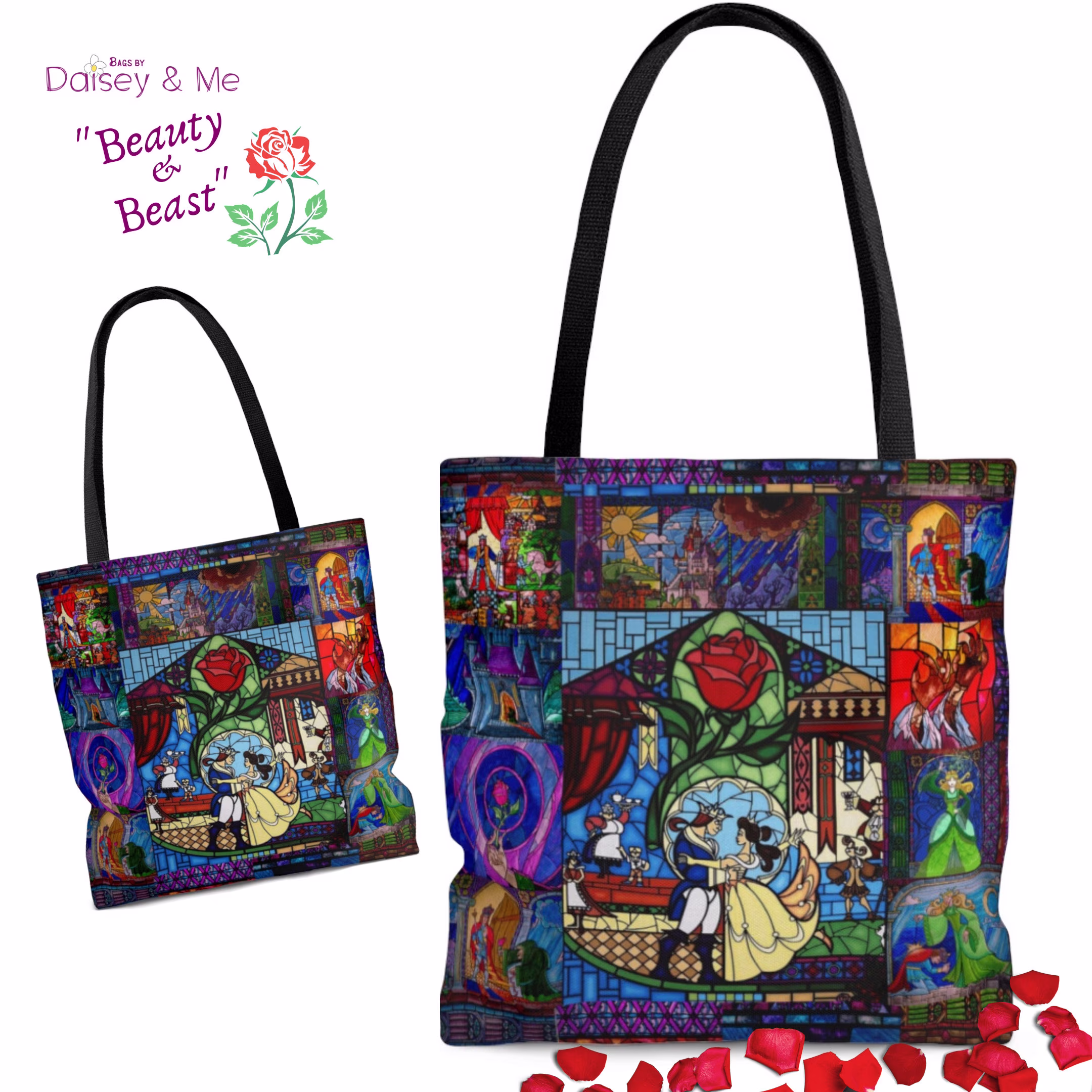 Beauty & The Beast∙ Tall Beach Tote ∙ Duffel Bag Doctor Satchel Travel Tale As Old Time Fairy Fashionista