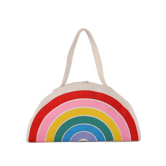Rainbow Canvas Bag Made From Cotton Great For Gym, Travel, Beach