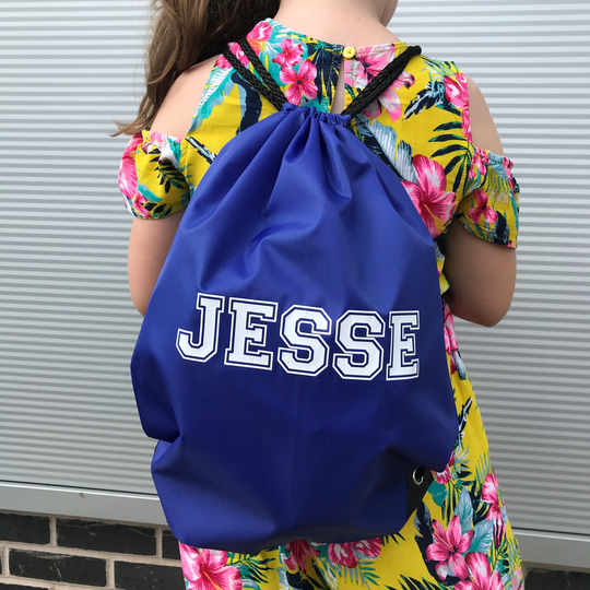 Personalised Kids Pe Bag - Drawstring Children's School Bag, Back To School Bag