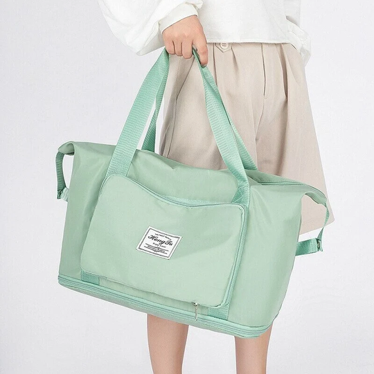 Foldable Travel Duffel Bag For Women, Large-Capacity Shoulder Bag, Yoga Training Gym Handbag, Sport Crossbody Tote