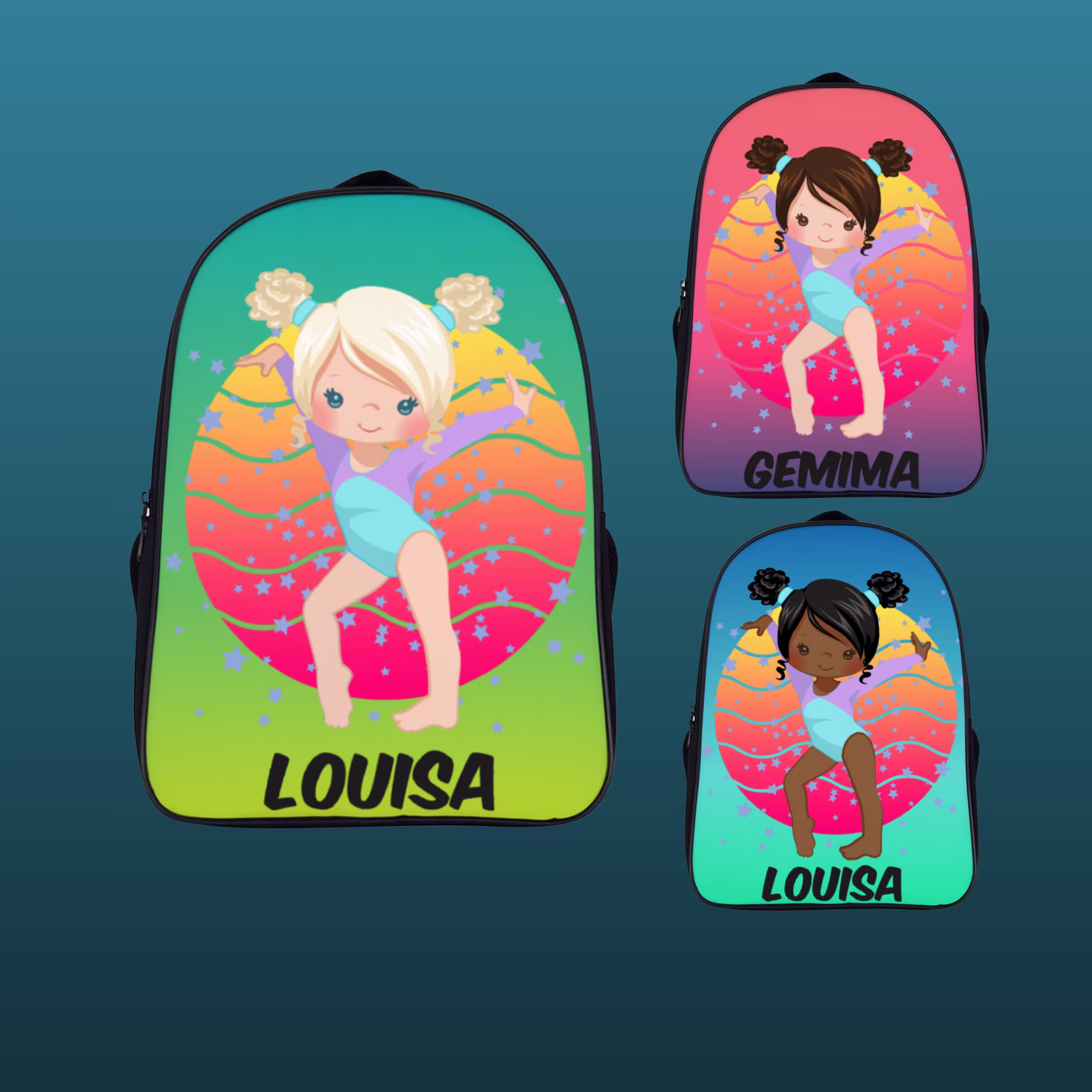 Personalized Gymnastics Bag For Girls - Backpack For Kids Gift Gymnast Gym
