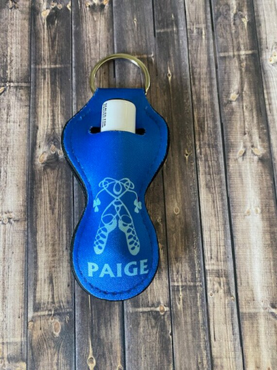 Personalized Irish Dancer/Irish Dancing/Irish Dance Team Lip Balm Holder Keychain