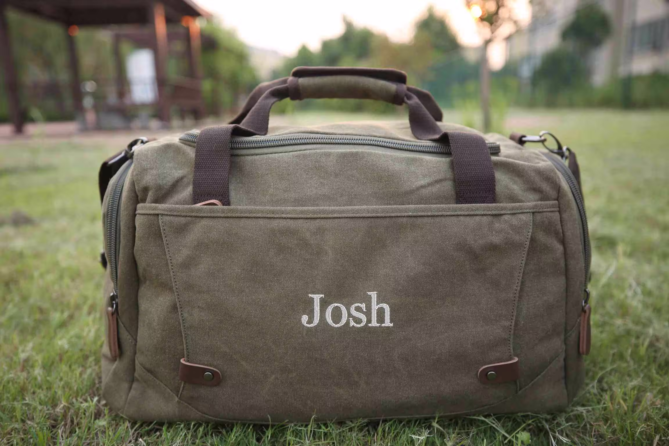 Personalized Groomsmen Gift, Best Man Birthday Present For Him, Mens Duffel Bag, Travel Overnight Weekender Gifts For Him