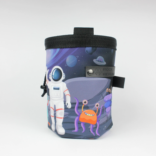 Space Softshell Chalk Bag With Soft Fleece Lining, Indoor Outdoor Climbing Bag, Vegan, Kreide Beutel, Sac De Craie