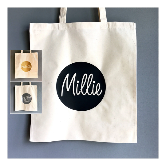 Custom Tote Bag, Name School Bags, Wedding Hen Party College Nursery Book Baby Changing Bag