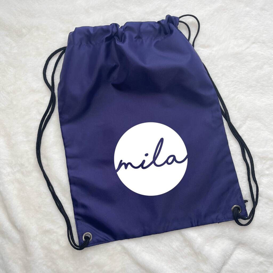 Kids Personalised Pe/Swimming Bag Circle Design